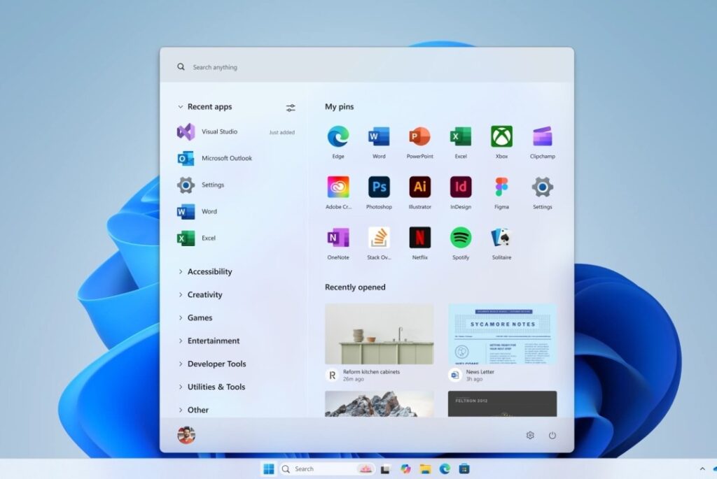 windows 11 start scartati