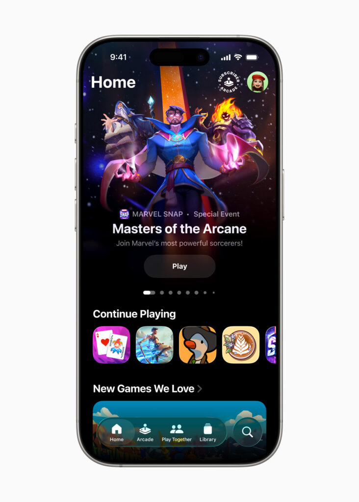 Apple iOS 26 - Altre novità - Apple Games