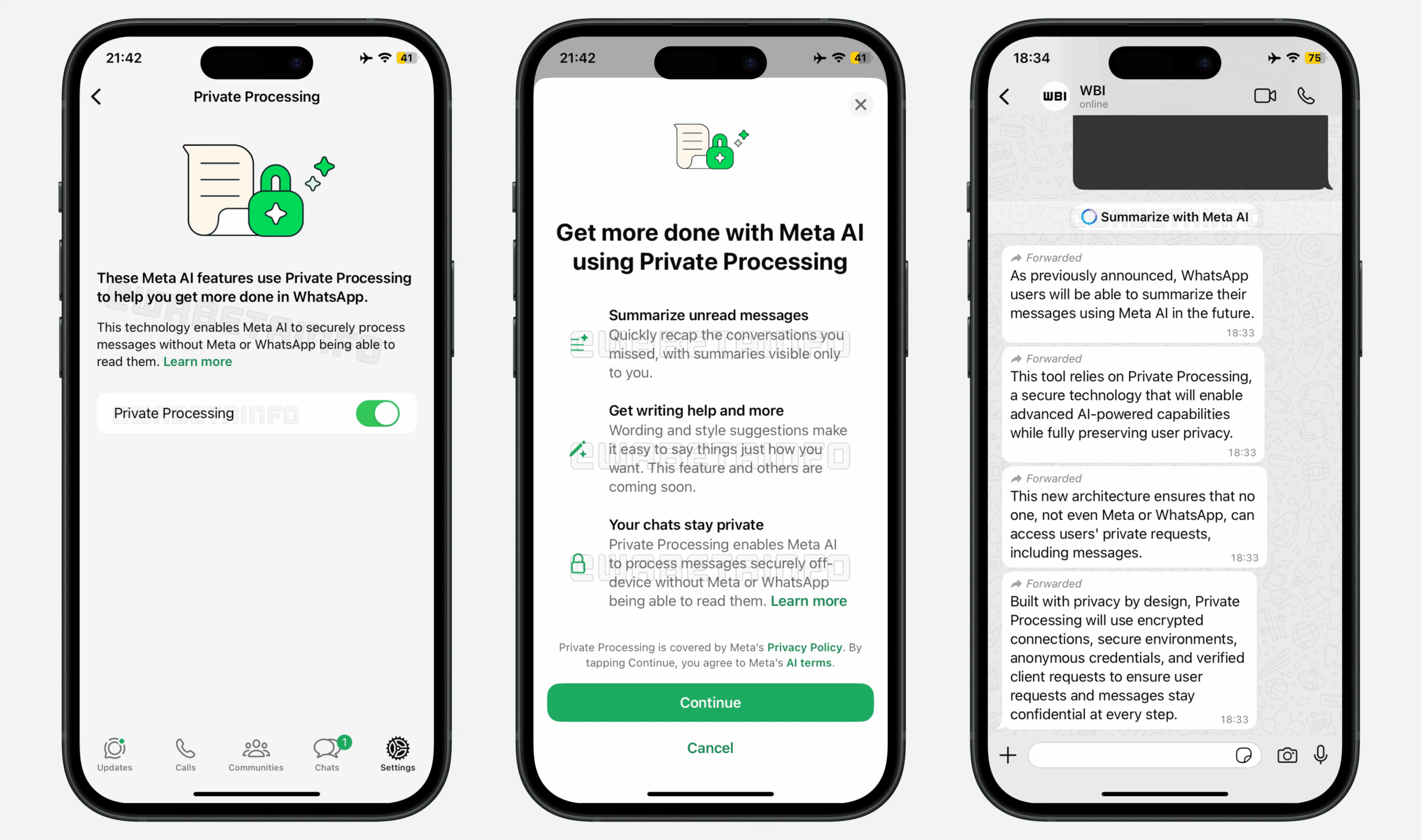 WhatsApp Beta per iOS riassunti messaggi Meta AI