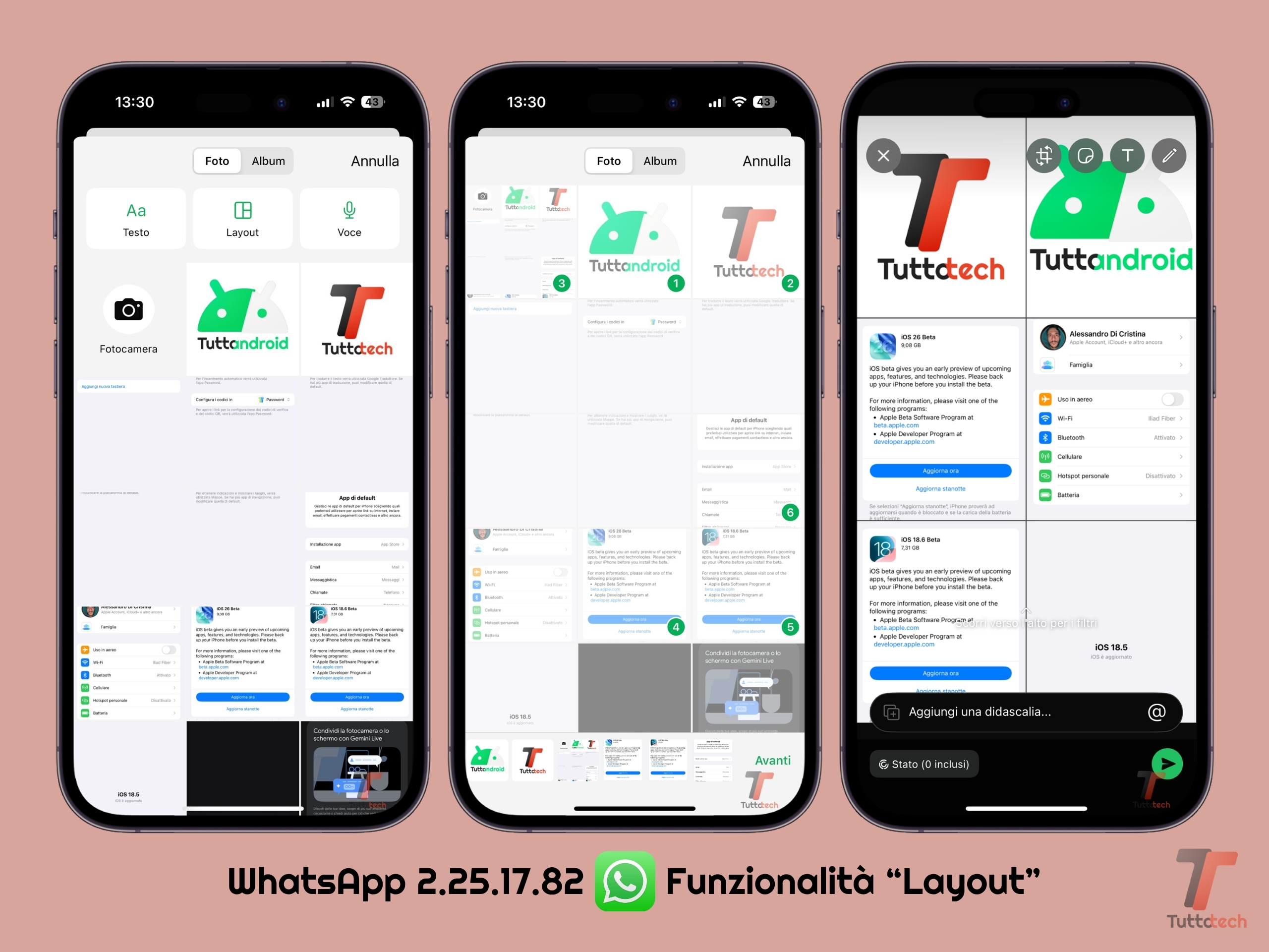 WhatsApp per iOS v2.25.17.82 - Funzionalità Layout