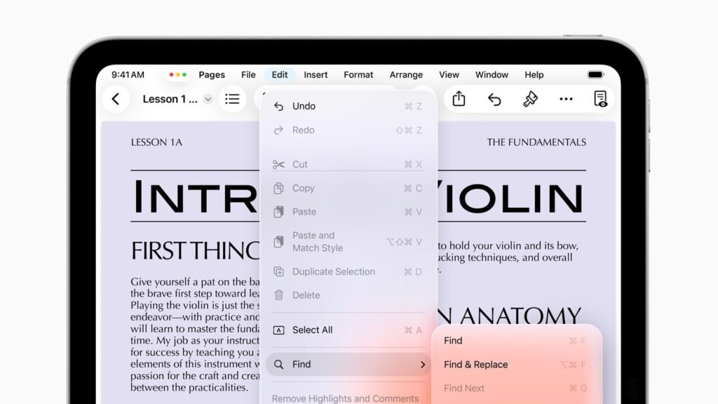 apple ipados 26 barra menù