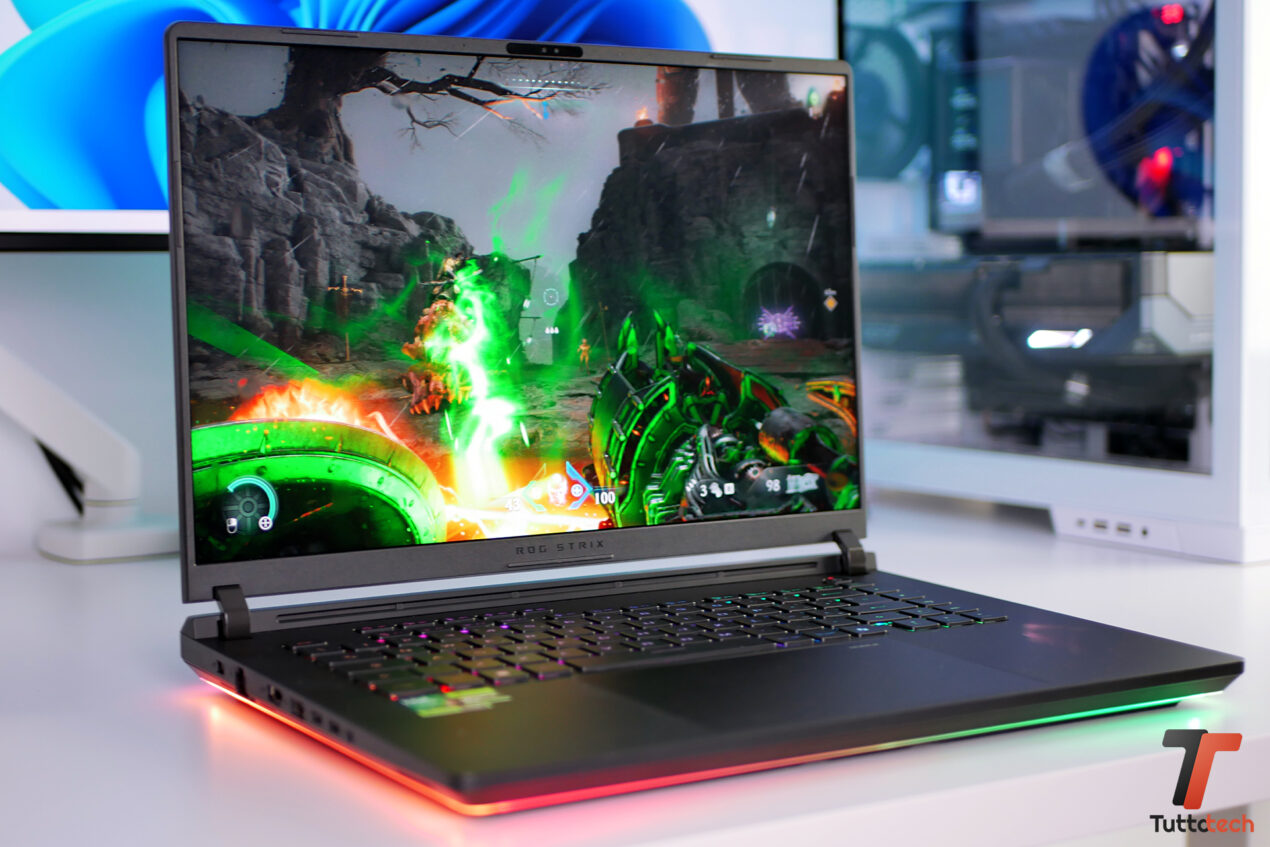 DOOM: The Dark Ages provato su ASUS ROG Strix SCAR 16 con NVIDIA GeForce RTX 5080: il Path Tracing è dominato anche su notebook