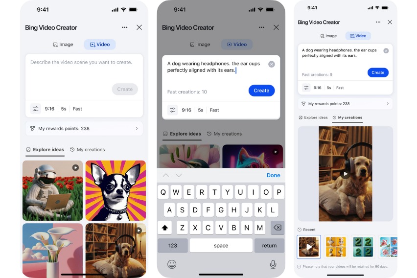 microsoft bing video creator