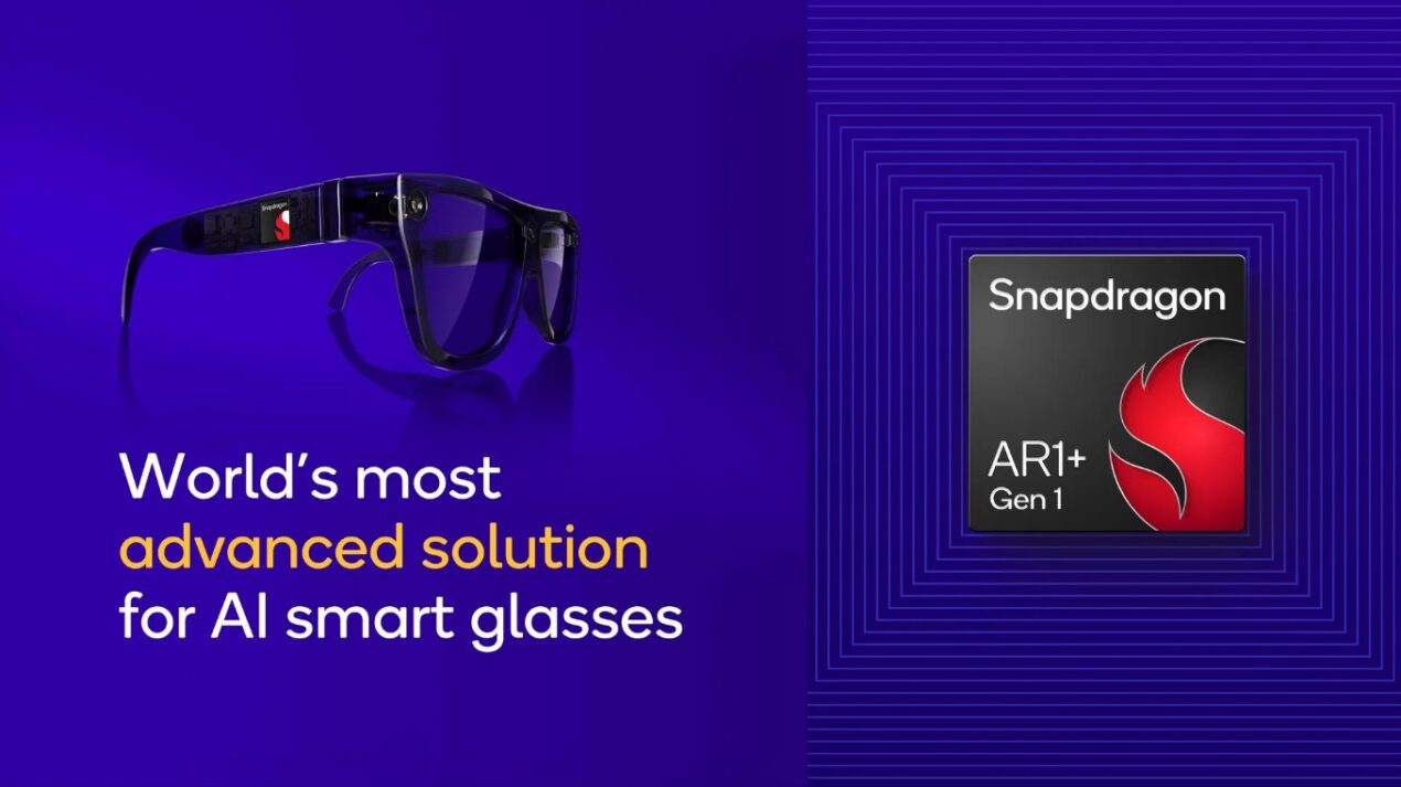 Qualcomm Snapdragon AR1+ Gen 1 ufficiale: l'IA on device arriva sugli occhiali intelligenti