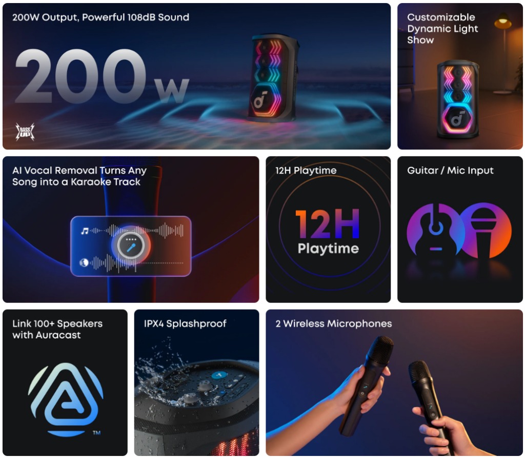 soundcore rave 3s specifiche