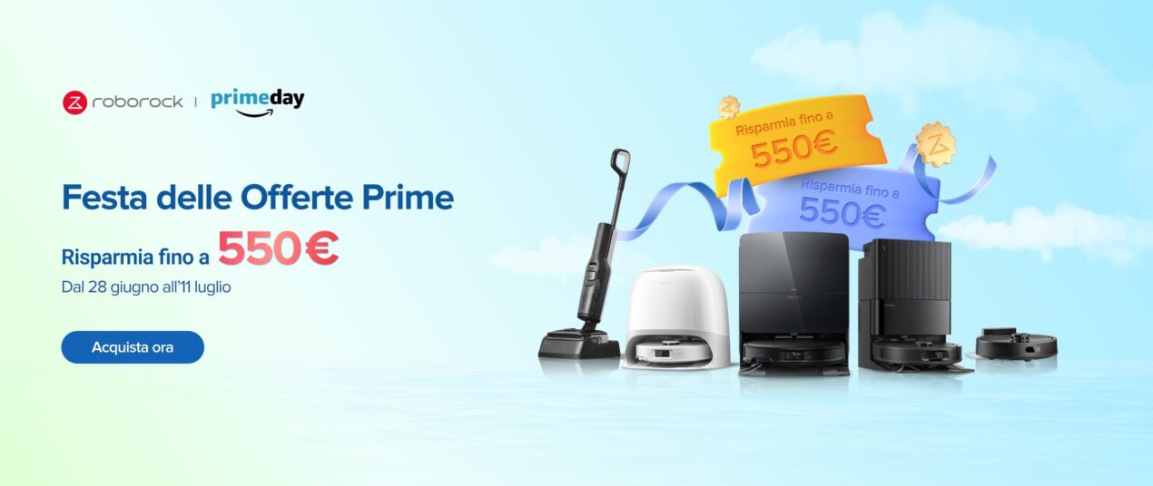 Le migliori offerte Roborock per il Prime Day 2025