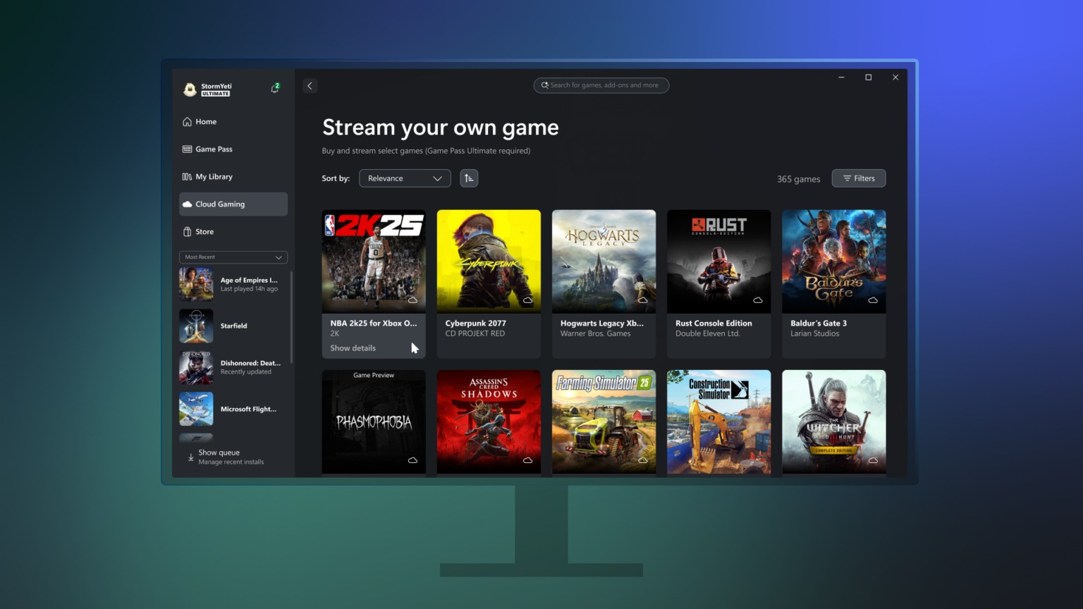 microsoft streaming your own game app xbox pc