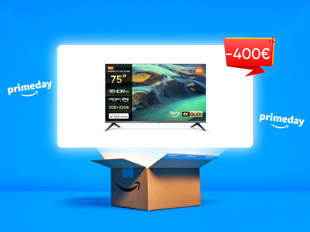 Xiaomi TV 75" QLED 4K costa ben 400 euro in meno su Amazon per il Prime Day 2