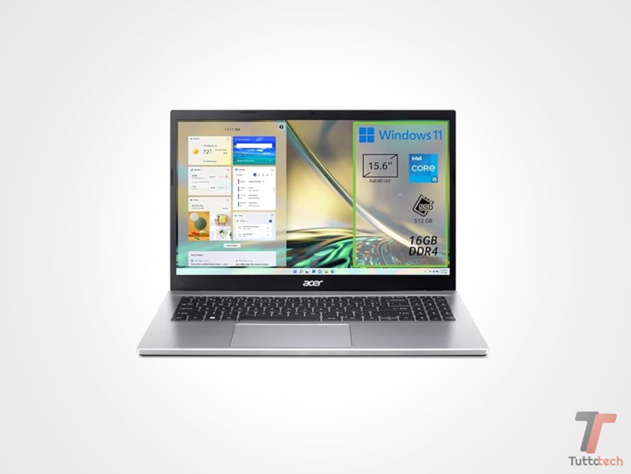 Acer Aspire 3 con i5, 16 GB RAM e SSD da 512 GB: sotto i 400€ non c’è di meglio