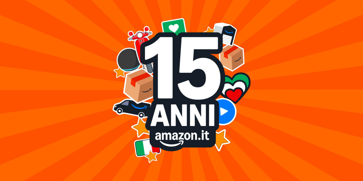 15 anni di Amazon Italia, via ai festeggiamenti: ecco il coupon sconto, gift card regalo e le offerte