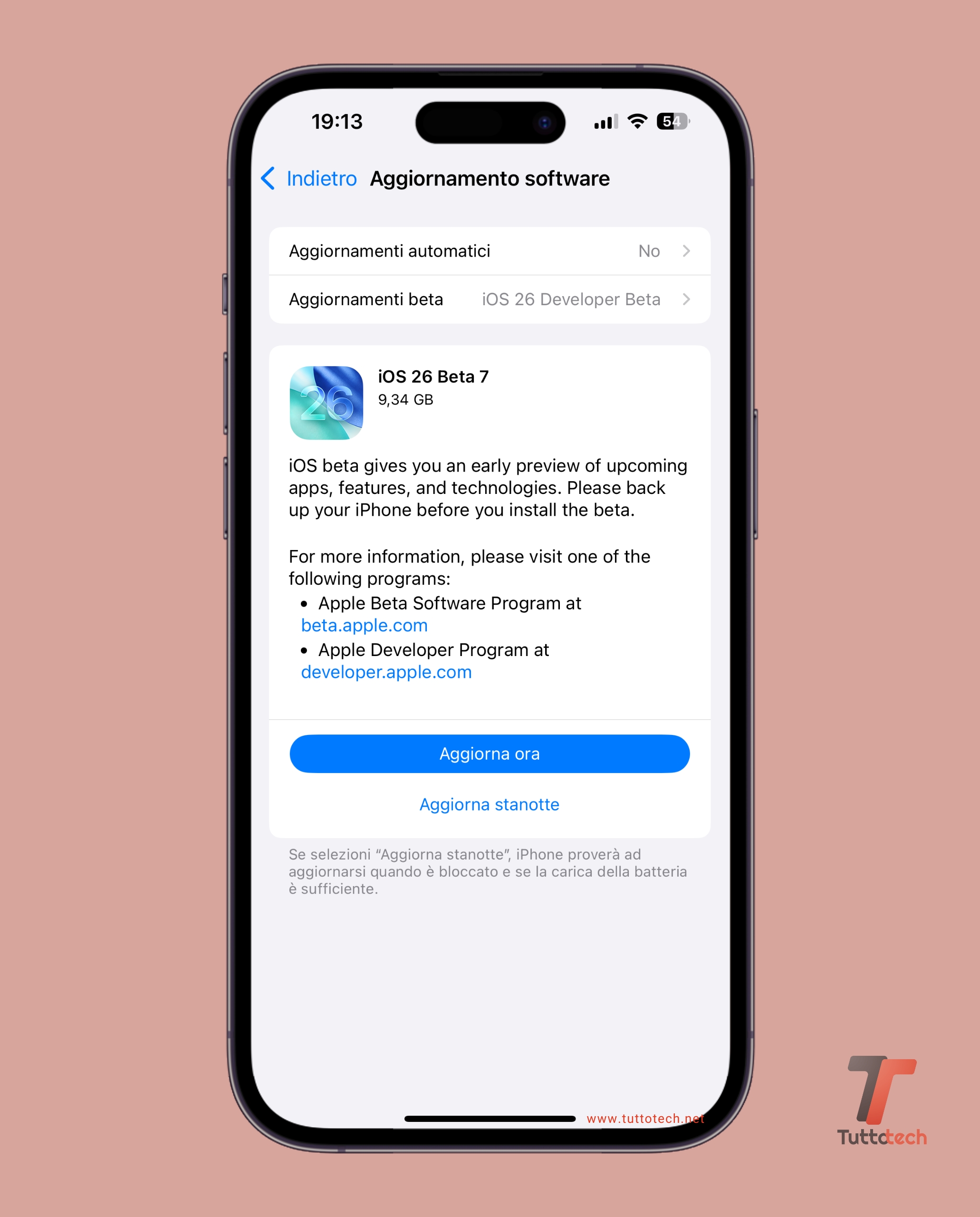 Apple iOS 26 DB7 on iPhone 14 Pro