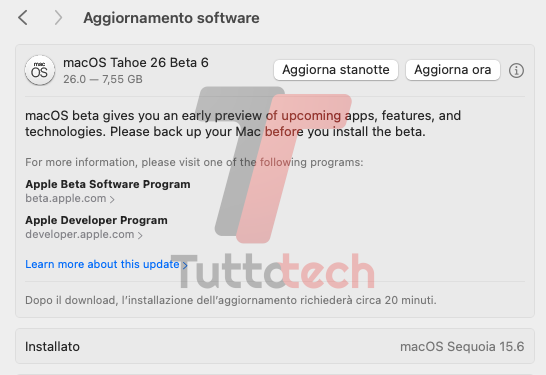 Apple macOS 26 Tahoe DB6 on MacBook Pro 16 M1 Pro