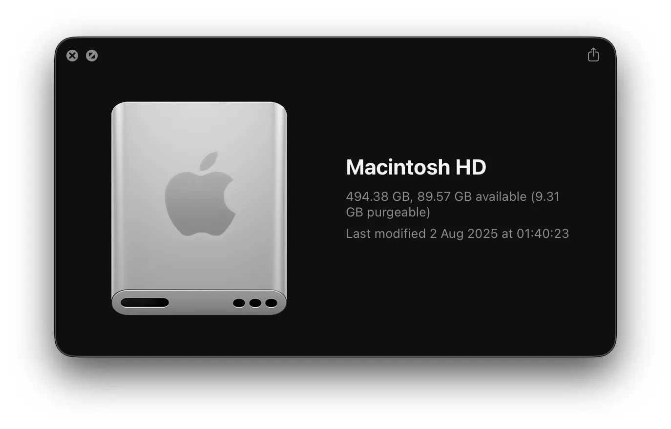 Apple macOS 26 Tahoe - icona Macintosh HD