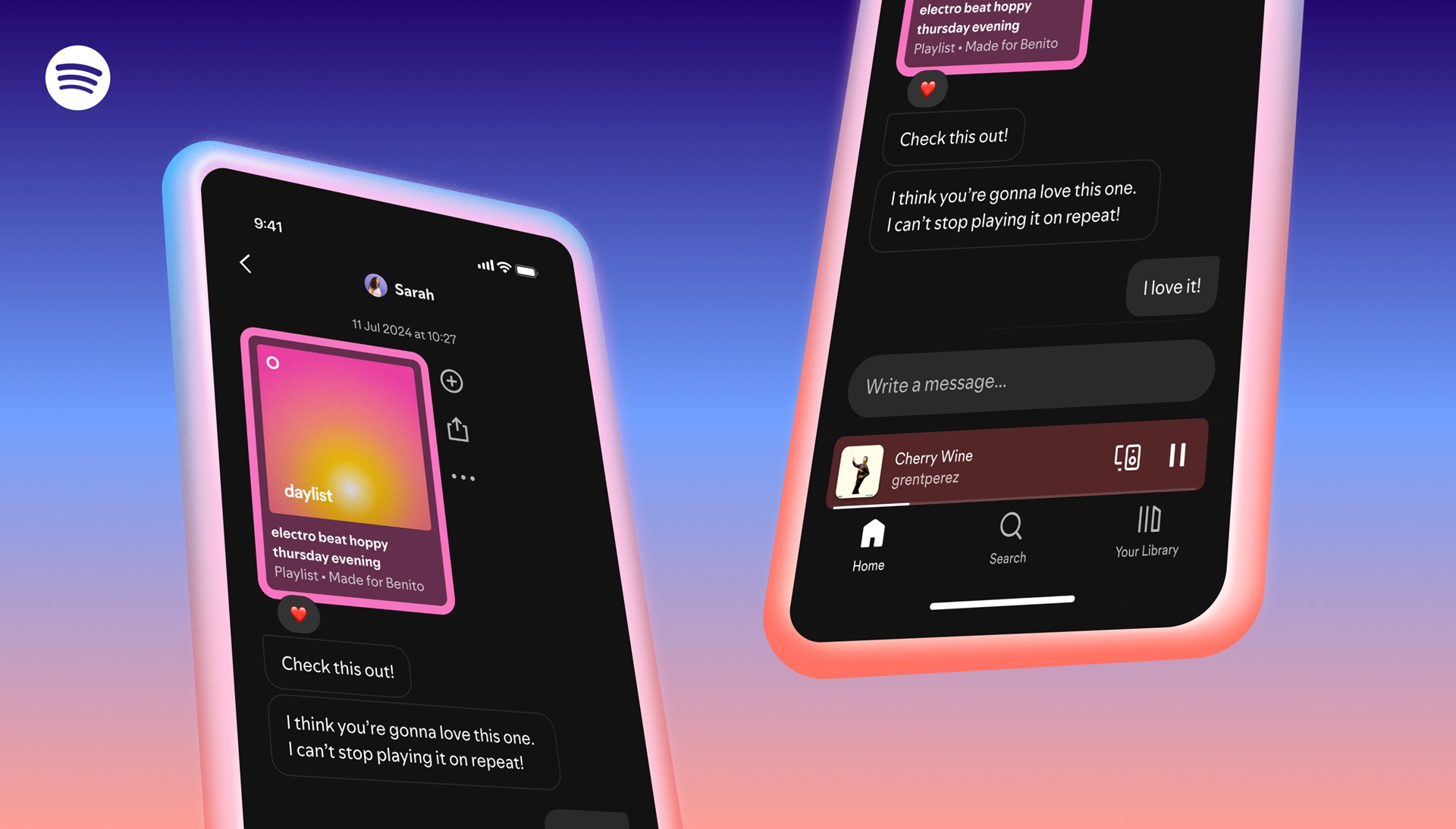 Spotify - Funzionalità Messaggi