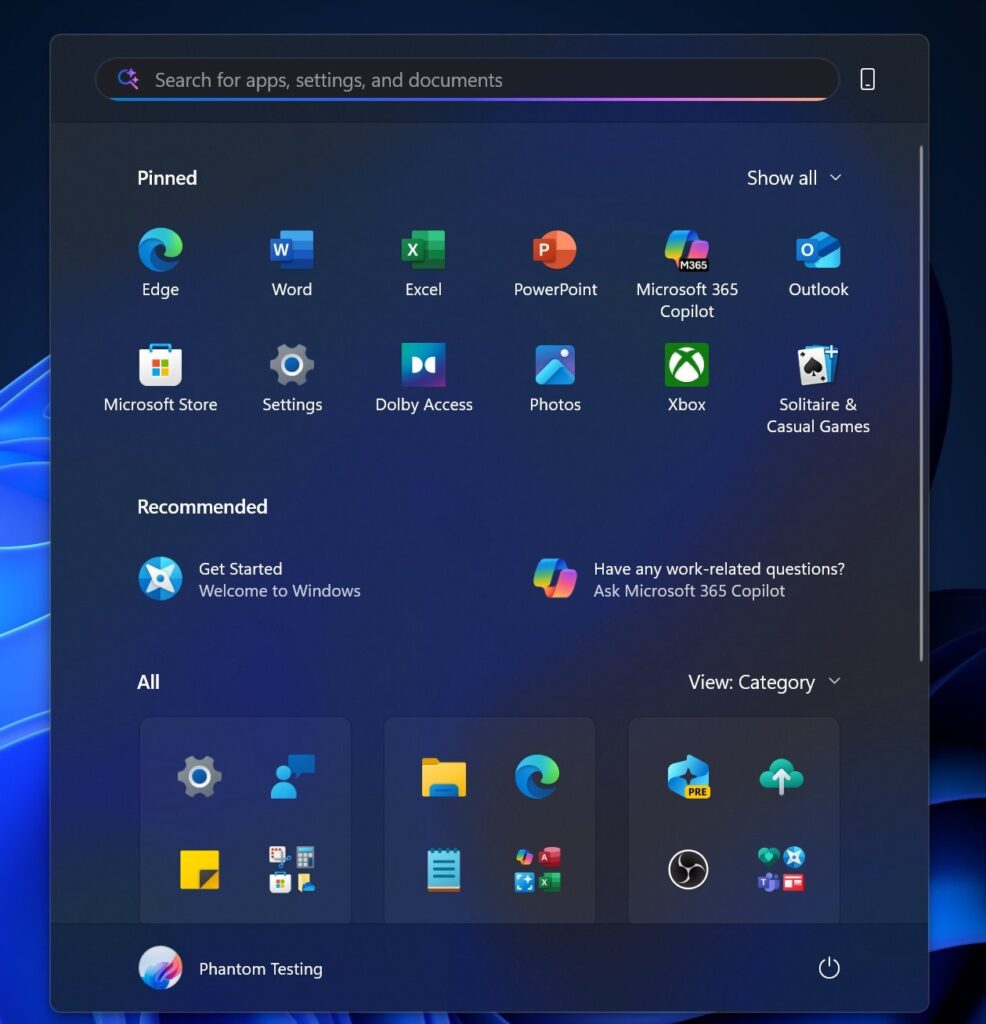 windows 11 annunci copilot menù start