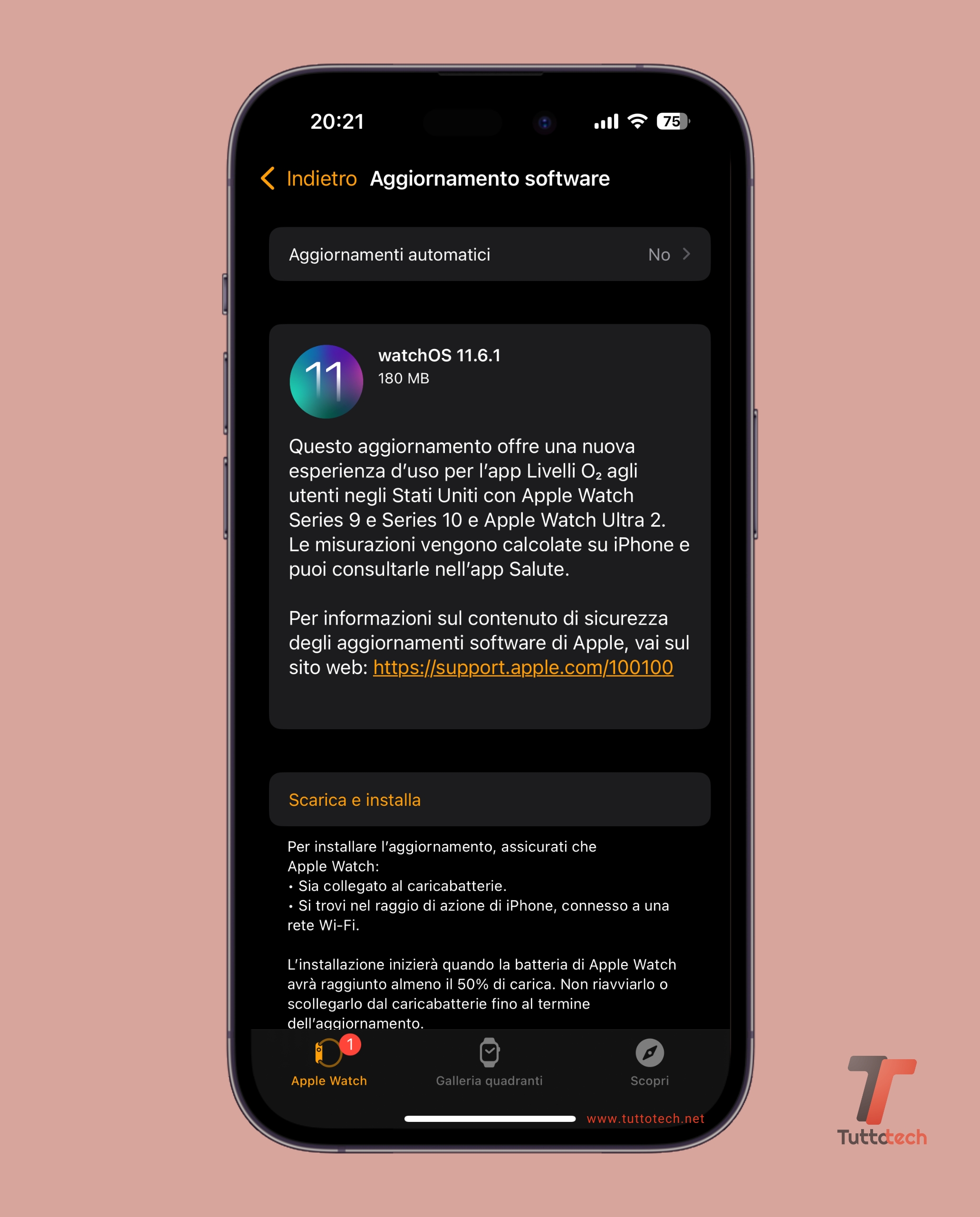 watchOS 11.6.1 on Apple Watch Series 10