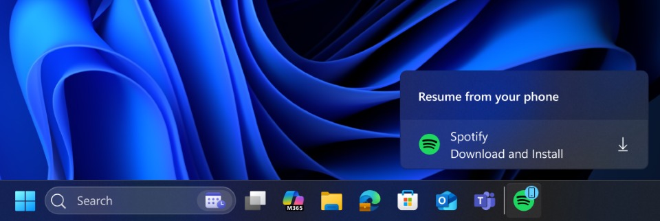 Windows 11 continua a testare la "continuità" delle app Android: si parte con Spotify 5