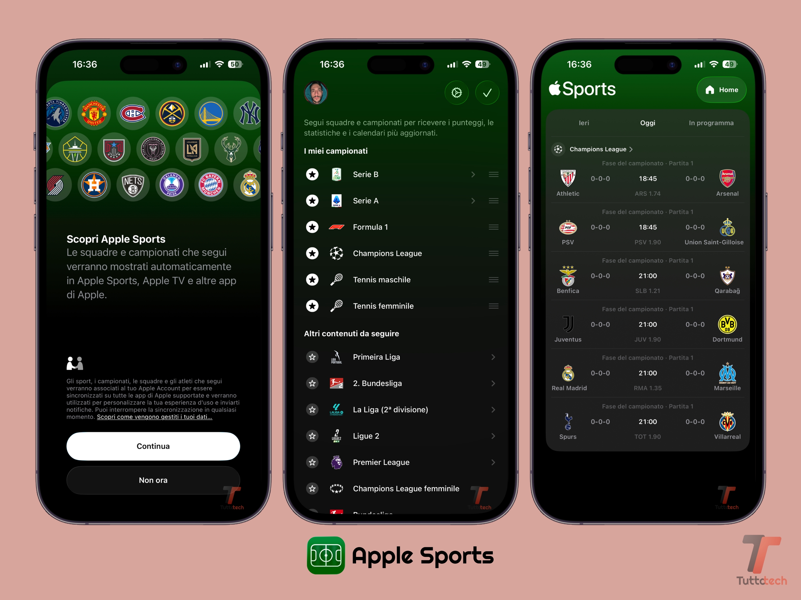 Apple Sports in Italia - visual