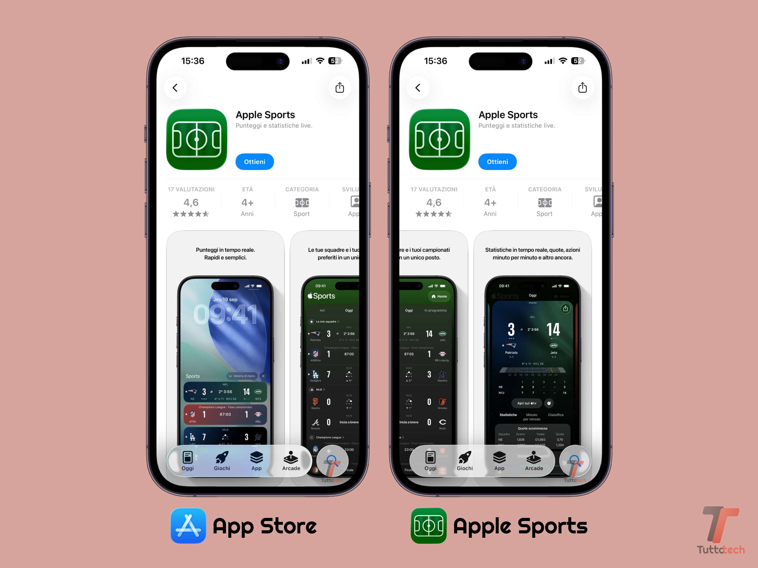 Apple Sports ufficiale su App Store in Italia