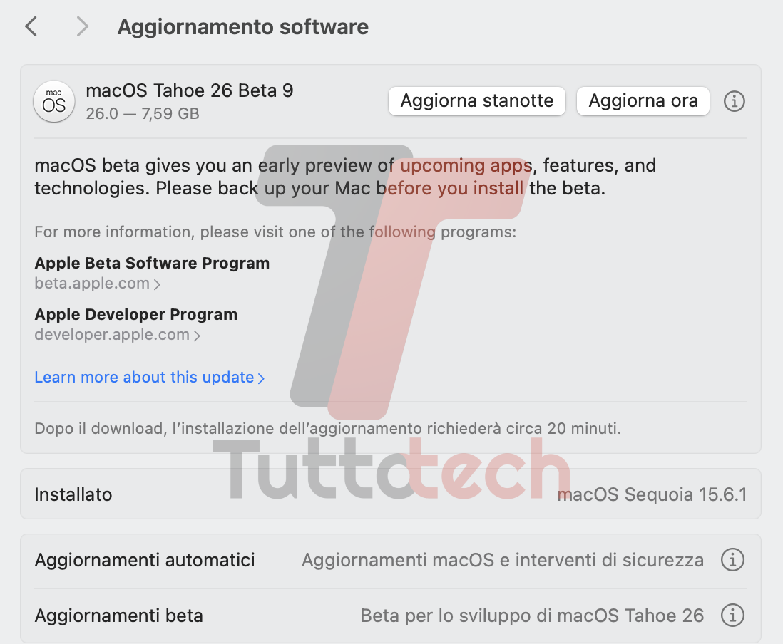 Apple macOS 26 Tahoe DB9 on MacBook Pro 16 M1 Pro