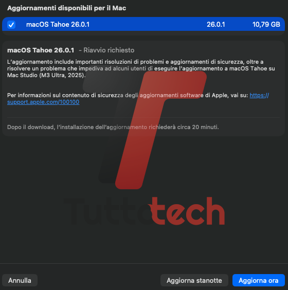 Apple macOS 26.0.1 Tahoe on MacBook Pro 16 M1 Pro