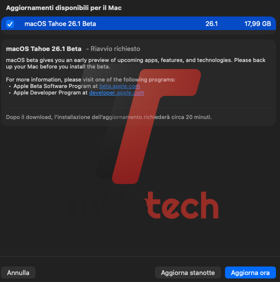 Apple macOS 26.1 Tahoe on MacBook Pro 16 M1 Pro