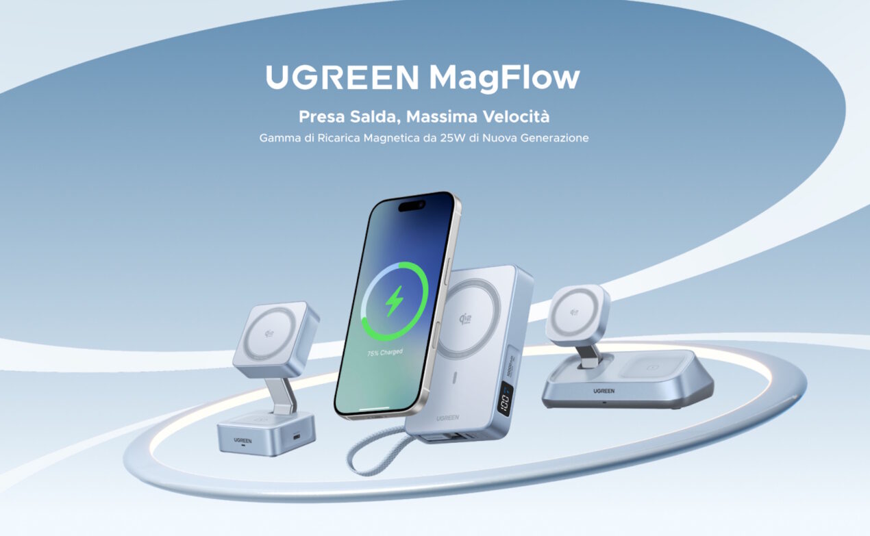 La serie UGREEN MagFlow semplifica la ricarica wireless con tre nuovi accessori