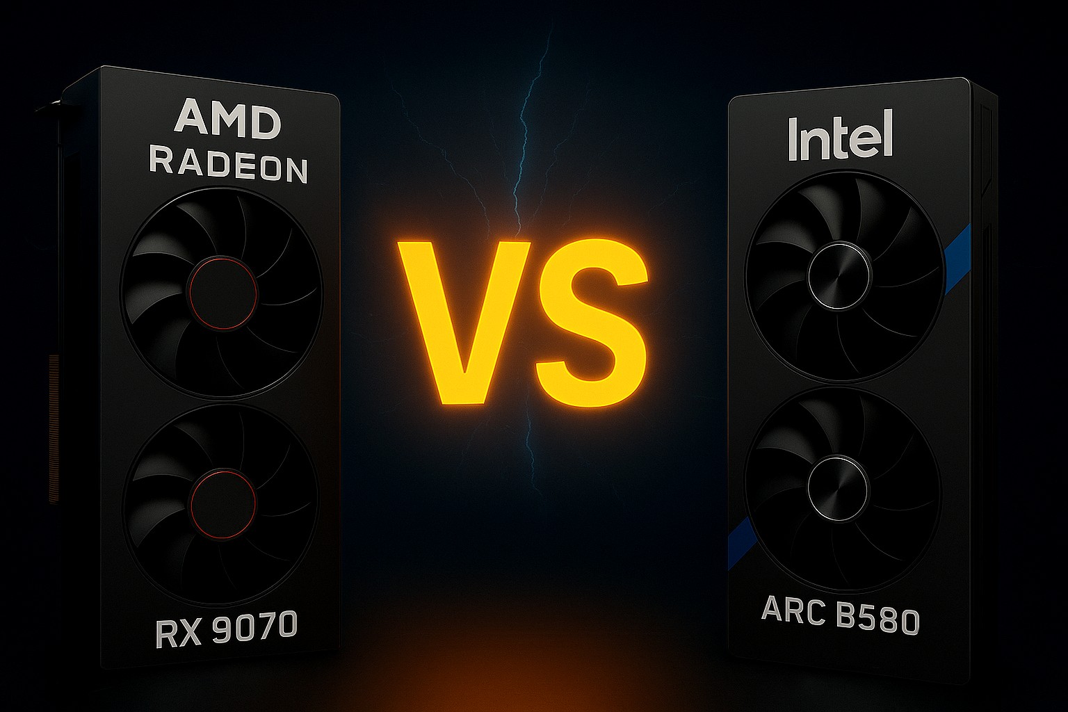 amd radeon rx 9070 vs intel arc b580 copertina