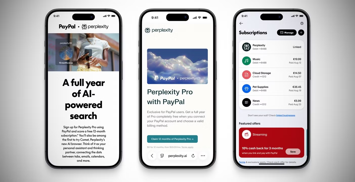 paypal promozione perplexity pro