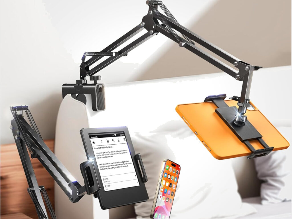 Braccio regolabile per tablet e smartphone: perfetto per lettura, streaming e videochiamate 4