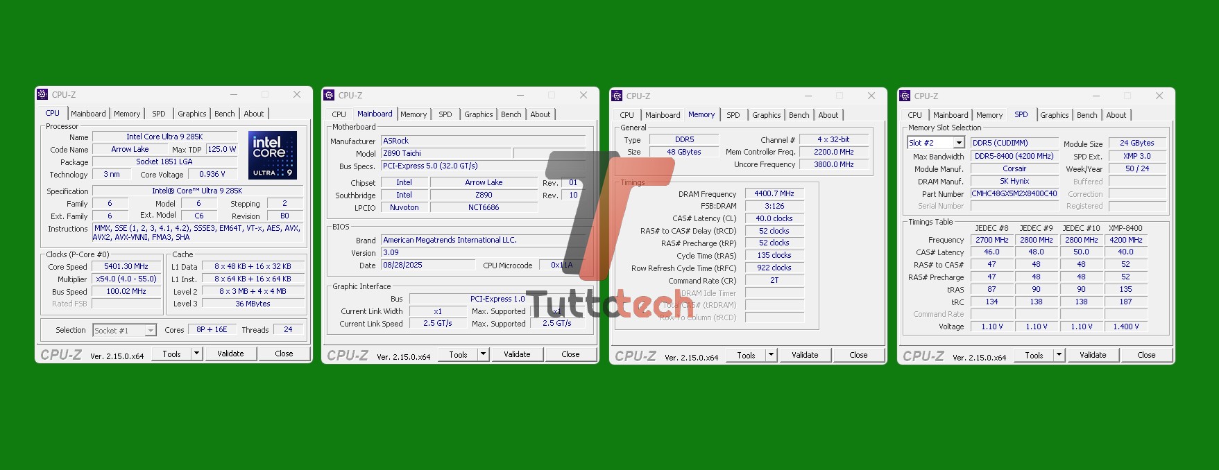 ASRock Taichi z890 overclock DDR5 8800