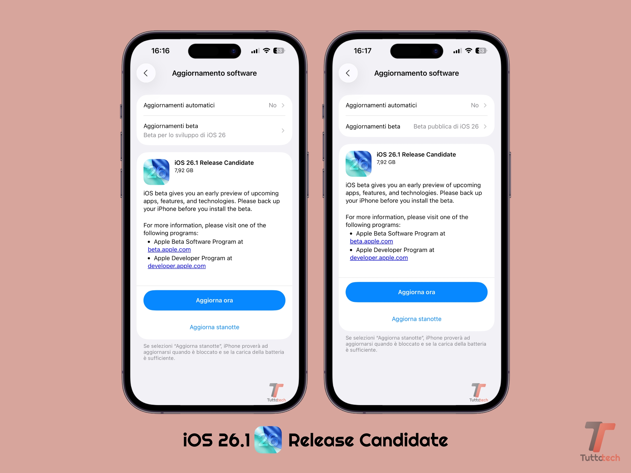 Apple iOS 26.1 RC on iPhone 14 Pro