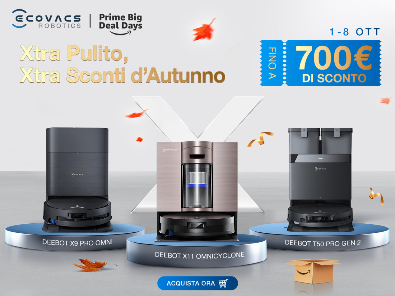 ECOVACS si butta nella mischia: sconti fino a 700 euro per la Festa delle Offerte Prime
