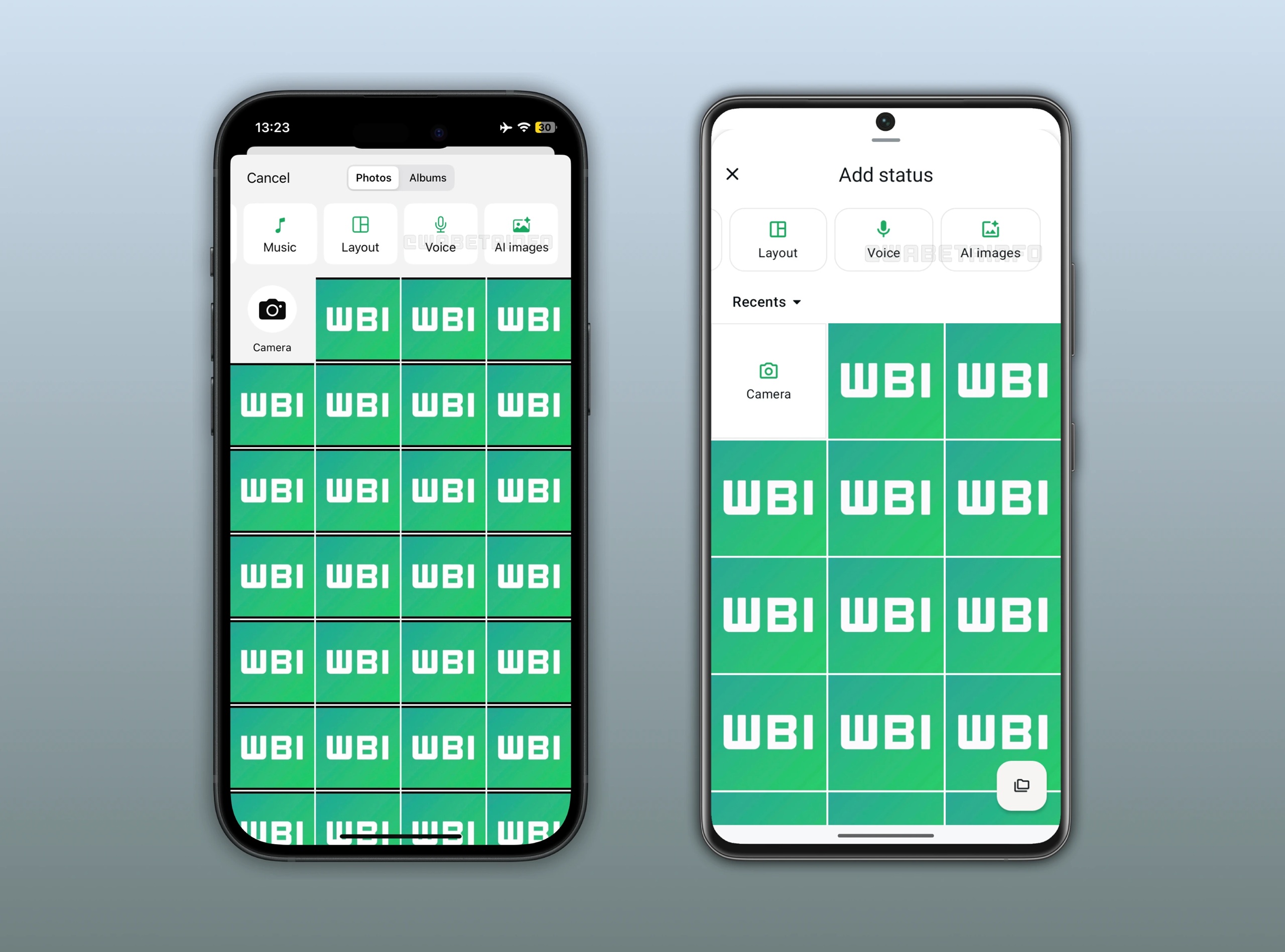 WhatsApp - Meta AI - Immagini IA per aggiornamenti stato WBI
