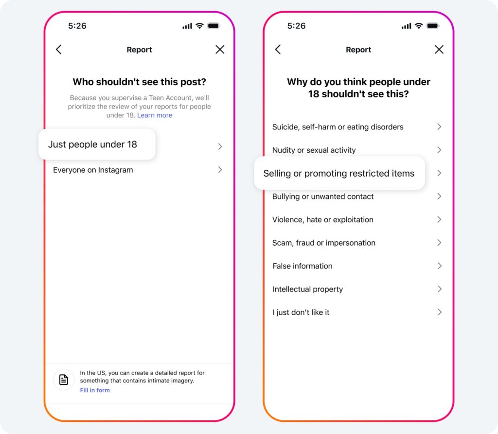 instagram account adolescenti pg-13