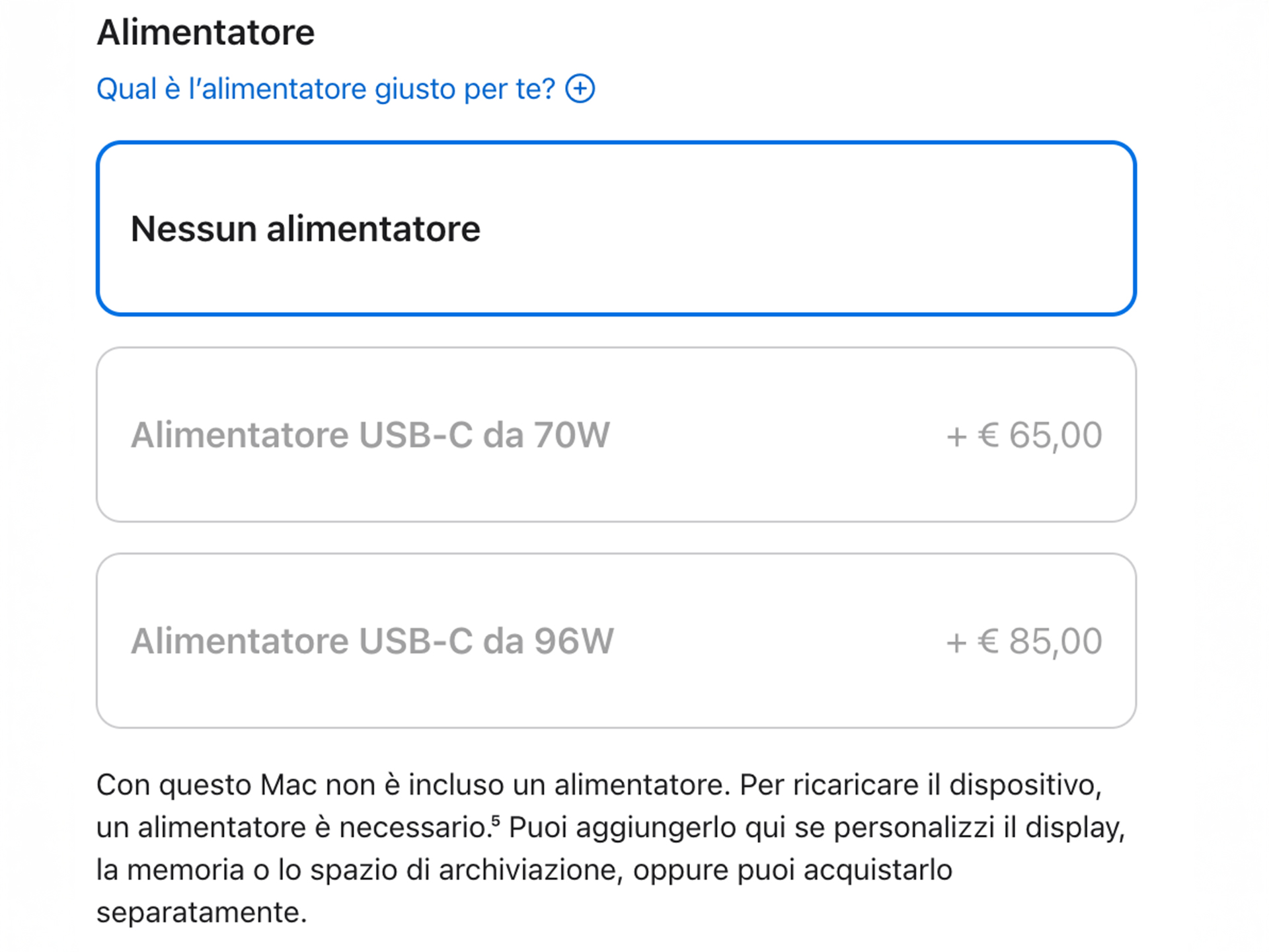 Alimentatore MacBook Pro M5