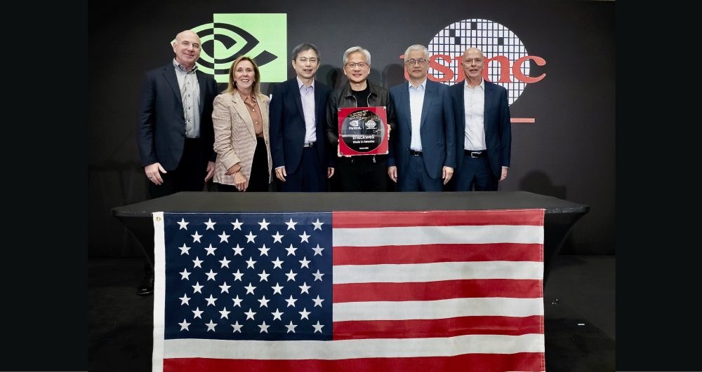 NVIDIA segna una nuova fase per la produzione di chip IA con il primo Blackwell made in USA