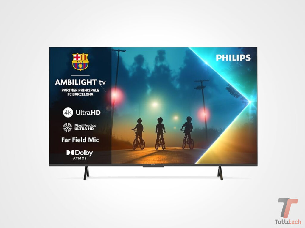 Smart TV 4K da 55” con Ambilight e Dolby Atmos in super offerta su Amazon 4