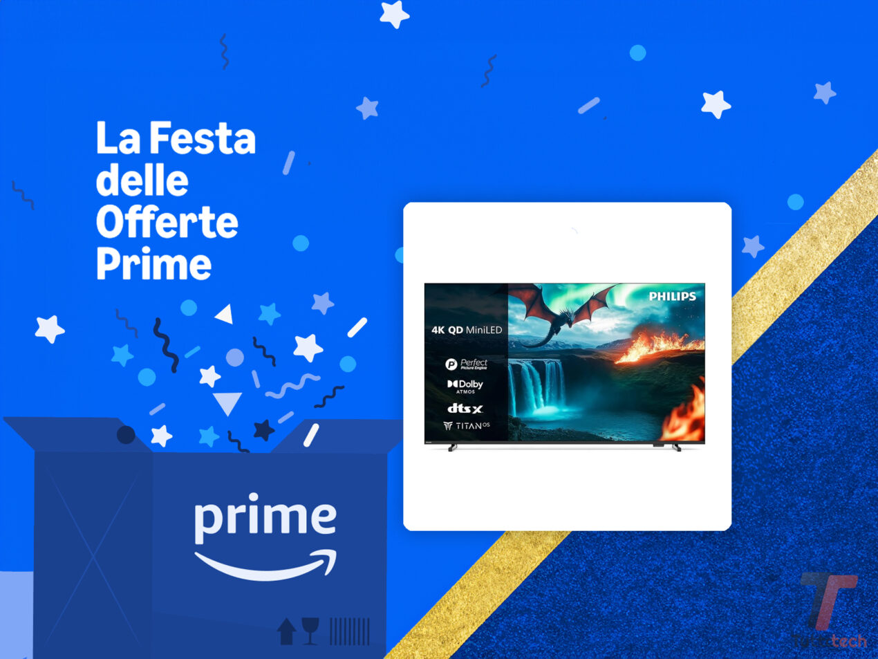 Nero profondo, colori incredibili: Smart TV Philips 65” Ambilight in super offerta (-350€)