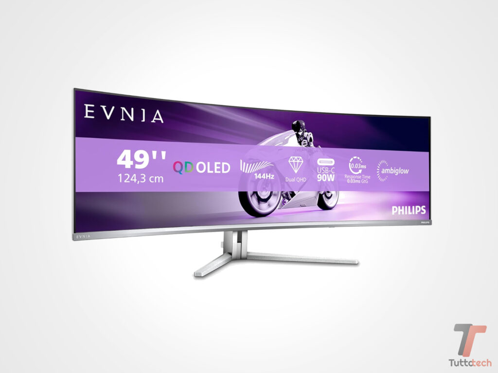 Monitor Philips Evnia 49”: OLED, 144Hz e Ambiglow a prezzo record su Amazon 2