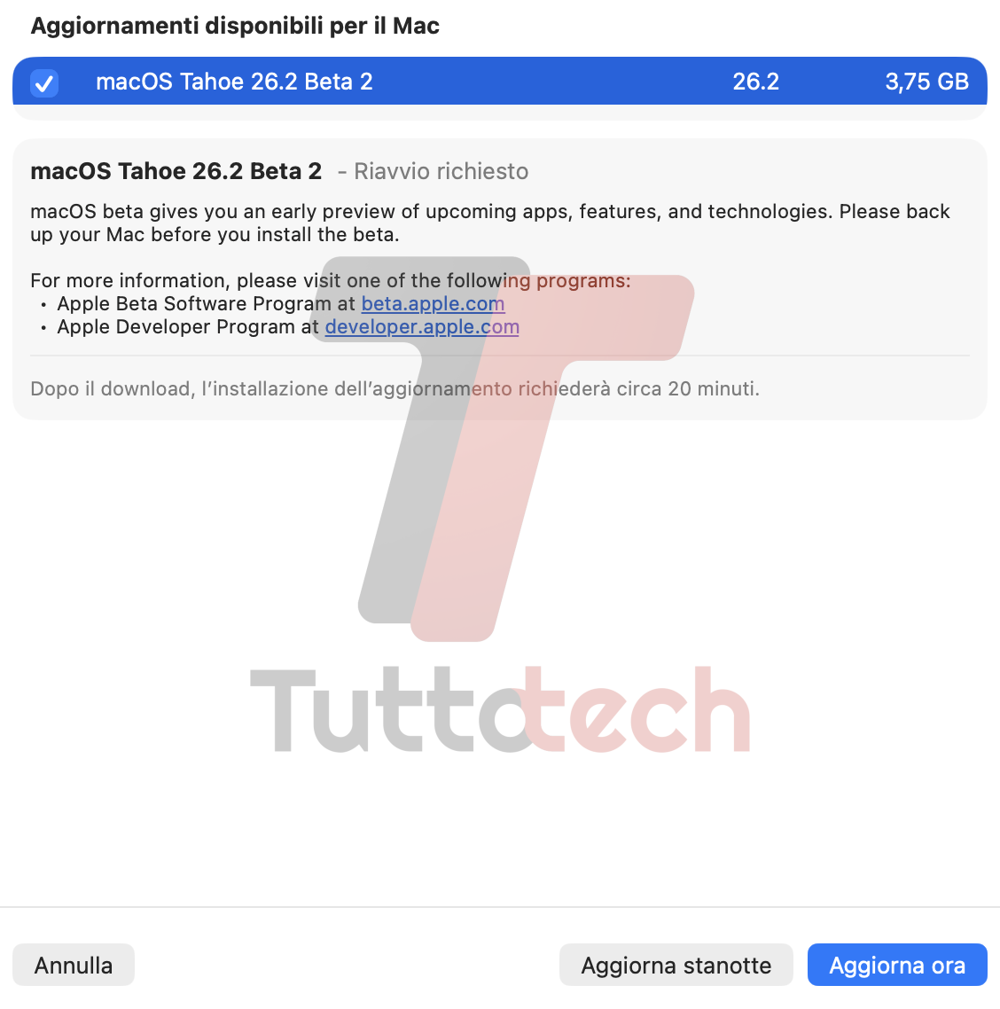 Apple macOS 26.2 Tahoe DB2 on MacBook Pro 16 M1 Pro
