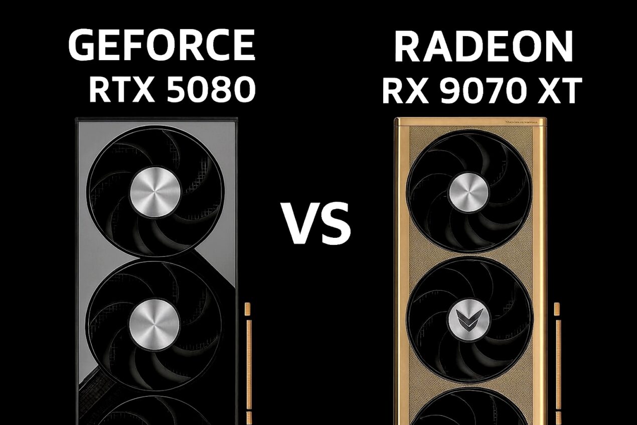 NVIDIA GeForce RTX 5080 vs AMD Radeon RX 9070 XT: gaming, consumi e prezzi