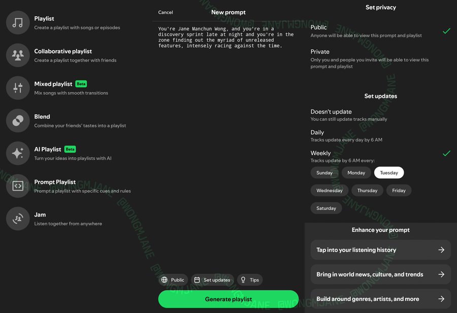 Spotify Prompt Playlist