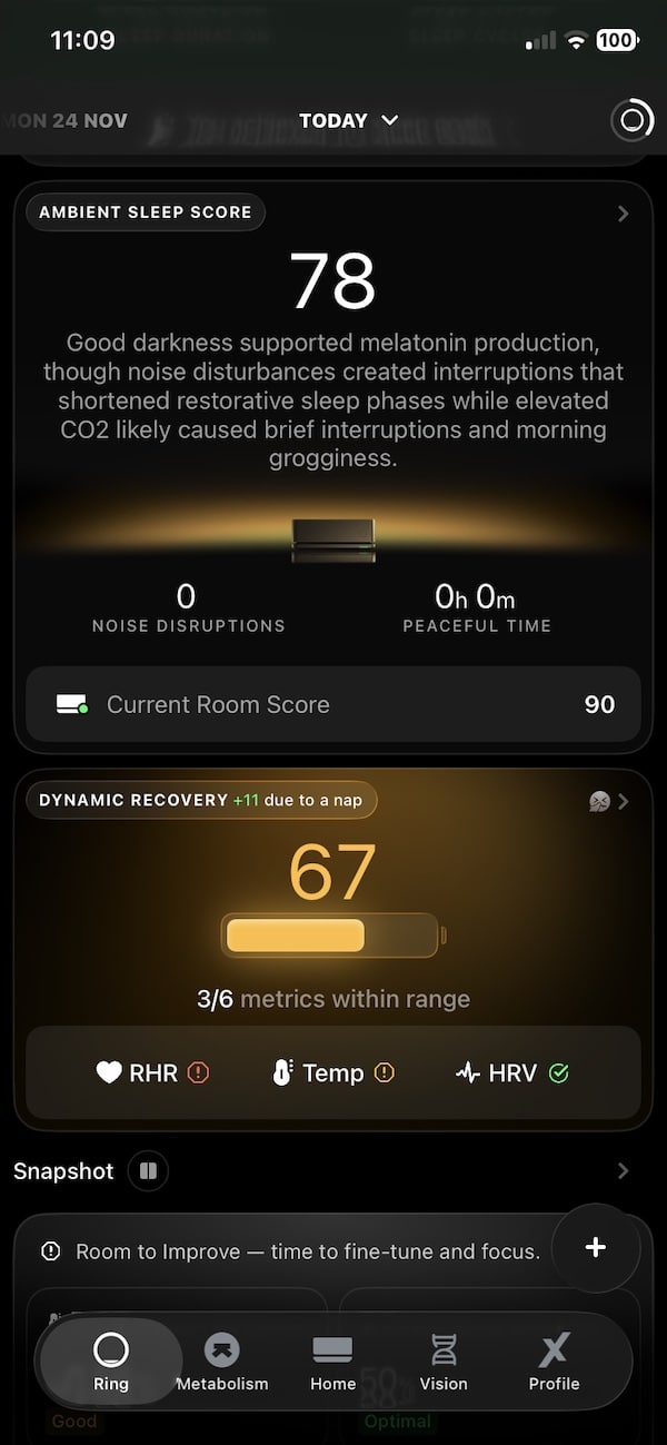 Ultrahuman aggiorna Home con la misurazione del sonno in base alla qualità dell'aria nella stanza 4