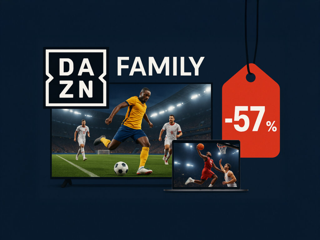 DAZN Family è in super offerta: meno della metà del prezzo e potete condividere l'abbonamento 3
