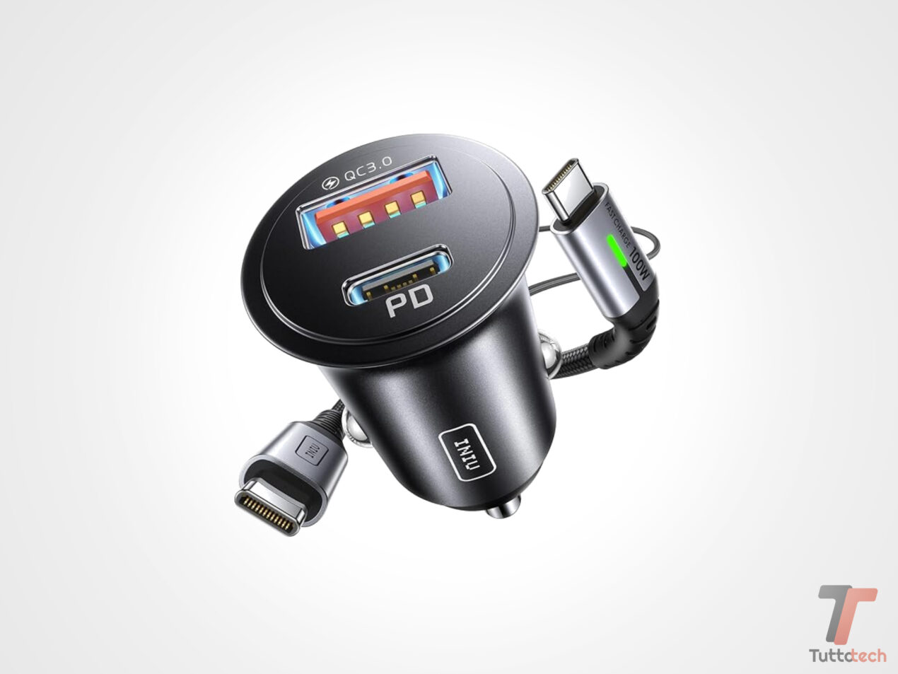 Tra le migliori offerte Amazon Haul: caricatore per auto INIU 60W + cavo 100W quasi regalato