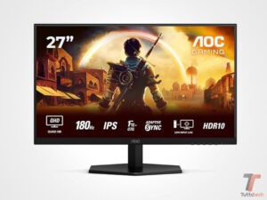 QHD, 180Hz e 1ms sotto i 115€: super offerta Amazon su questo monitor AOC da 27" 3