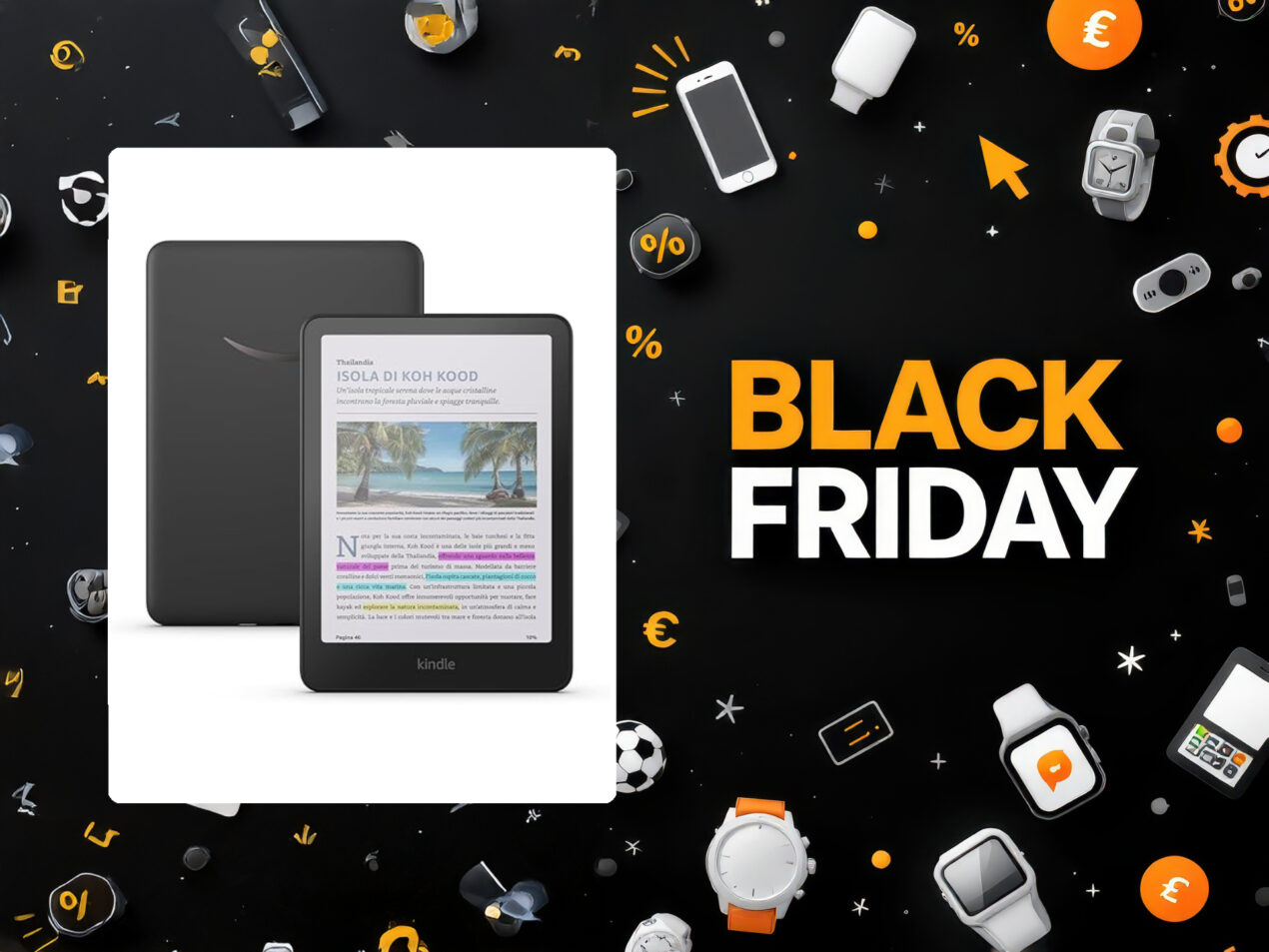 L’e-reader a colori di Amazon scende al minimo storico: occasione imperdibile per il Black Friday