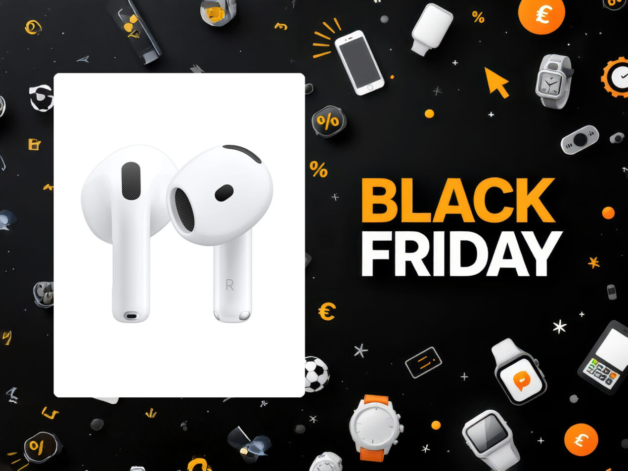 Apple AirPods 4 a meno di 100€ sono imperdibili per il Black Friday su Amazon
