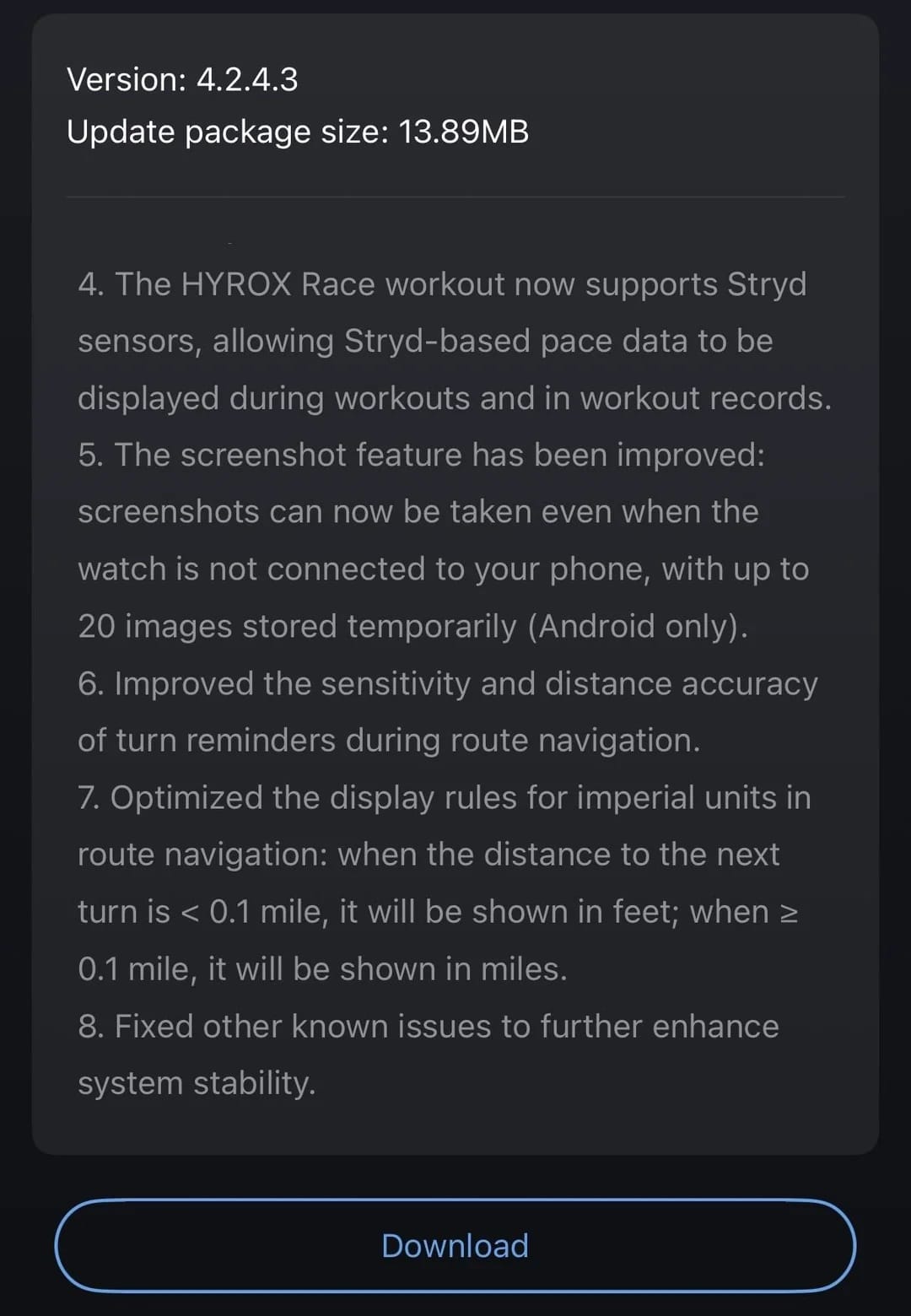 Amazfit T-Rex 3 Pro si aggiorna ancora: migliore supporto a Stryd e screenshot "offline" 5